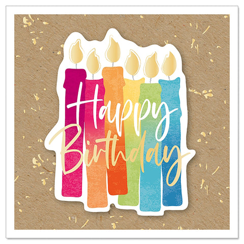 Mini Tarjeta - Velas Happy Birthday