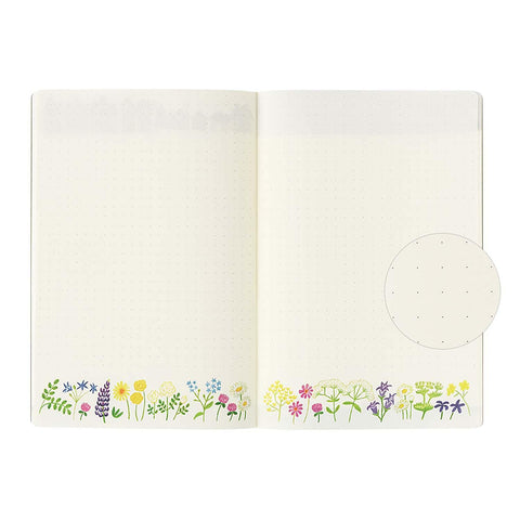 Libreta B6 Scandinavia - Páginas con dibujos y malla de puntos