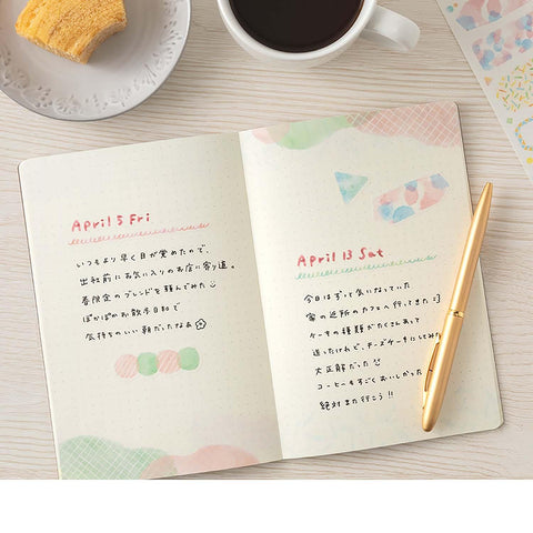 Libreta B6 Watercolor - Páginas con dibujos y malla de puntos