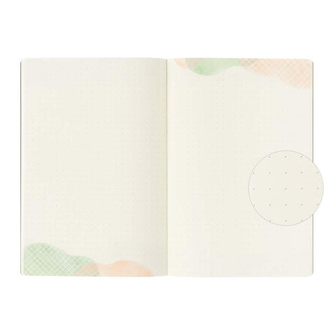 Libreta B6 Watercolor - Páginas con dibujos y malla de puntos