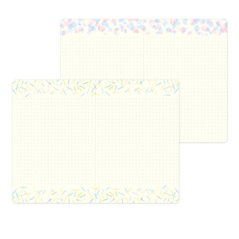 Libreta B6 Watercolor - Páginas con dibujos y malla de puntos