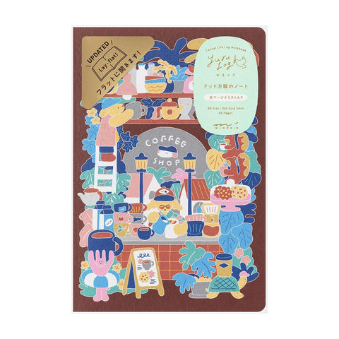 Libreta B6 Coffee Shop - Páginas con dibujos y malla de puntos