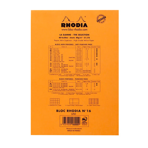 Bloc Rhodia nº 16 A5 - hoja lisa