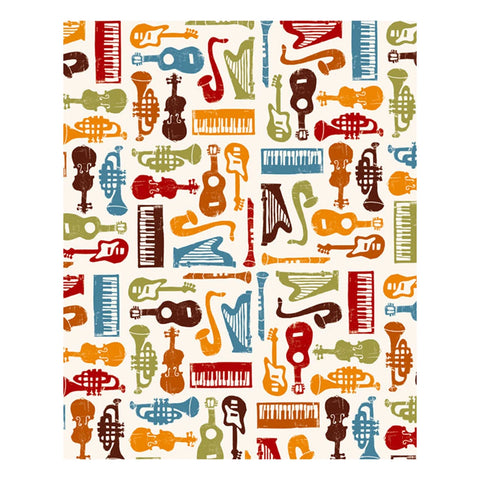 Papel regalo Instrumentos musicales - 50x70cm