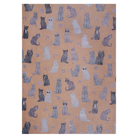 Papel regalo kraft Gatos 100x70cm