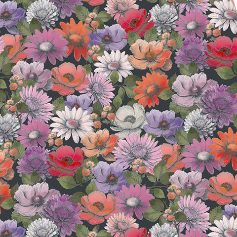 Papel regalo reversible Mix de flores 100x70cm