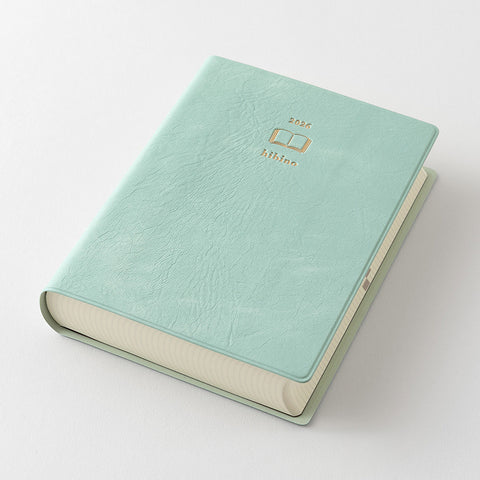 Agenda 2026 hibino Blue Green A6 2 páginas día Midori