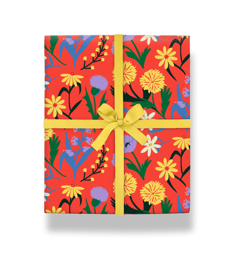 Papel regalo Flower Fields Neon - 50x70cm