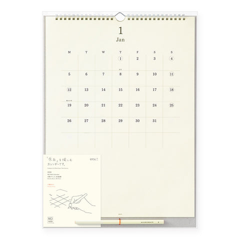 Calendario de pared 2026 Midori MD Paper