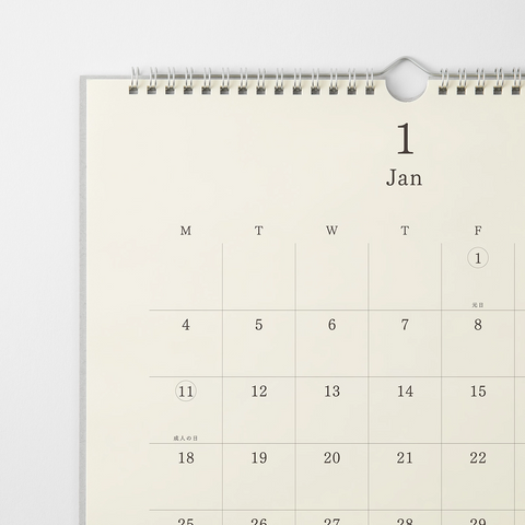 Calendario de pared 2027 con lápiz - Midori MD