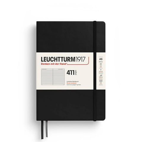 411 páginas Cuaderno Leuchtturm A5 - Black