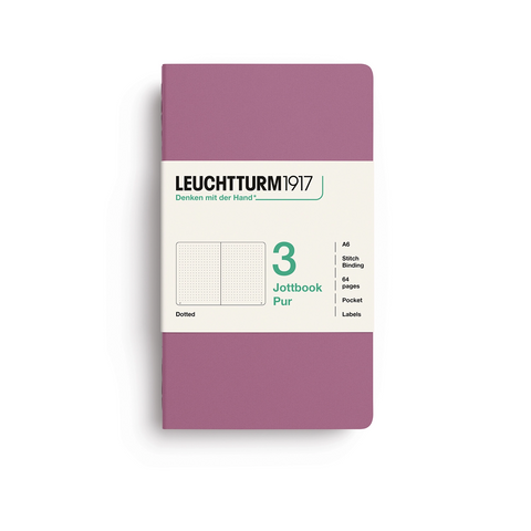 Jottbook Pur - Set de 3 - A6 Dusty Rose