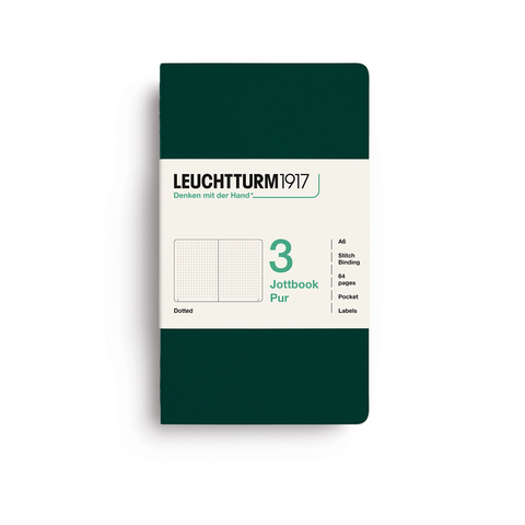 Jottbook Pur - Set de 3 - A6 Forest Green
