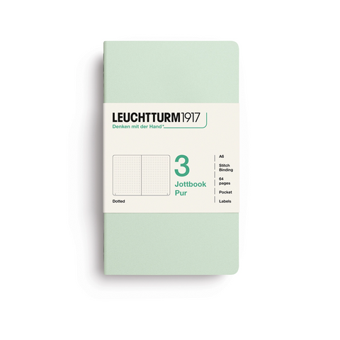 Jottbook Pur - Set de 3 - A6 Mint Green