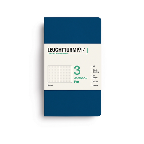 Jottbook Pur - Set de 3 - A6 Indigo