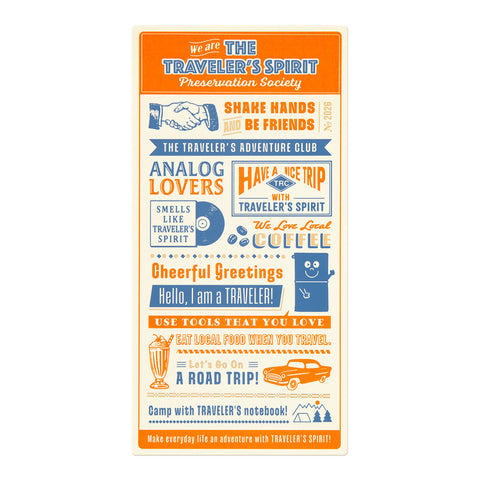 Traveler's Notebook Plastic Sheet 2026 Tamaño Regular