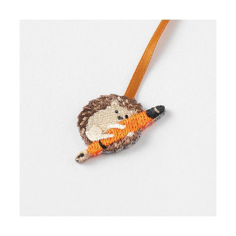 Clip marcapáginas bordado - Erizo