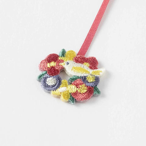 Clip marcapáginas bordado - Pájaro