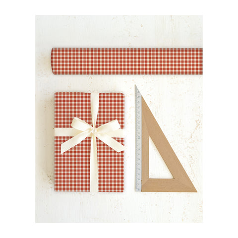 Papel regalo Cuadros rojos - 100x70cm