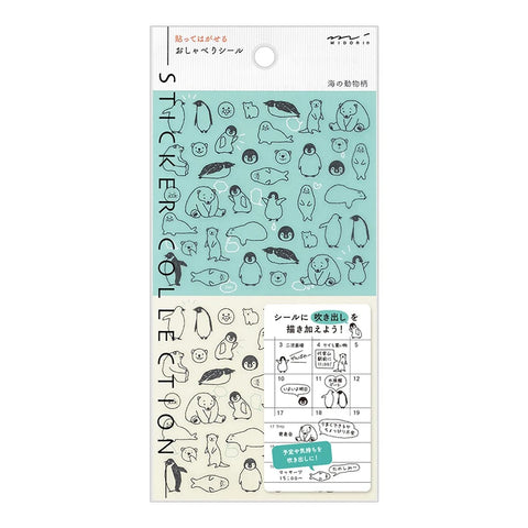 Stickers Chat Sea Creature - Hoja de pegatinas