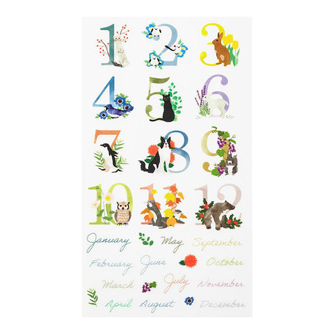 Pegatinas transferibles Months - Midori