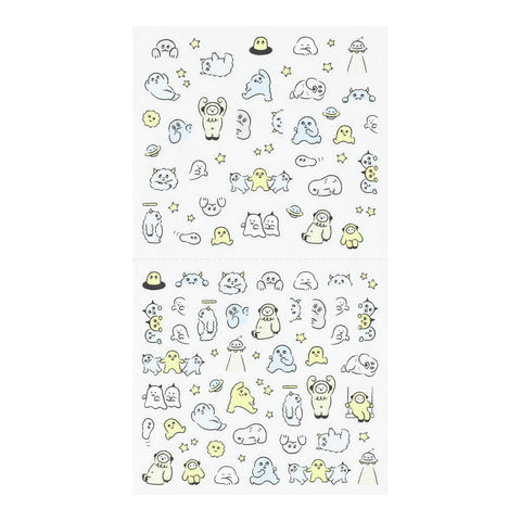Stickers 2738 Lined Monster - Hoja de pegatinas