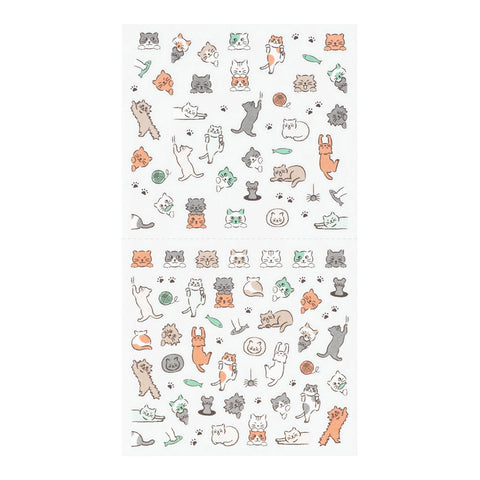 Stickers 2739 Lined Cat - Hoja de pegatinas