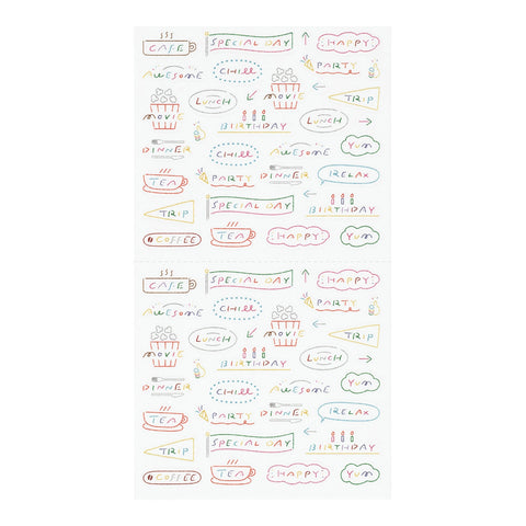 Stickers 2744 Text Anniversary - Hoja de pegatinas