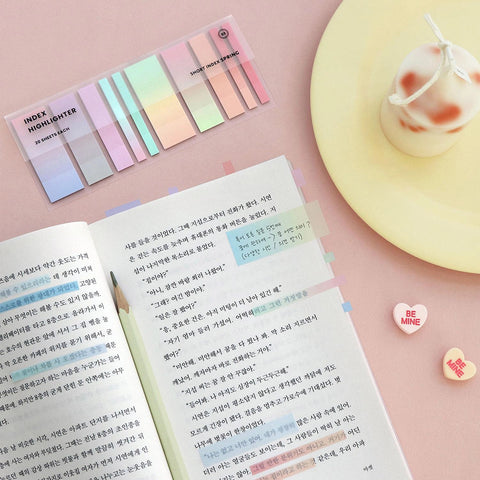 Post-it y subrayadores adhesivos cortos - Spring