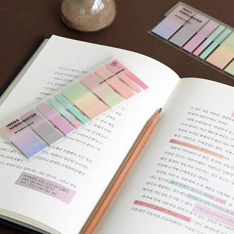 Post-it y subrayadores adhesivos cortos - Spring