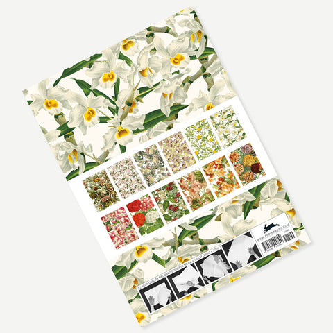 Libro con 12 papeles de regalo - 077 Flower Prints