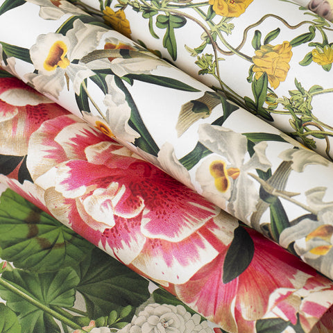 Libro con 12 papeles de regalo - 077 Flower Prints