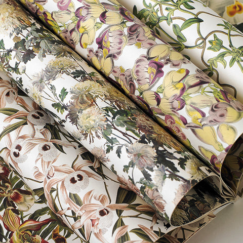 Libro con 12 papeles de regalo - 077 Flower Prints