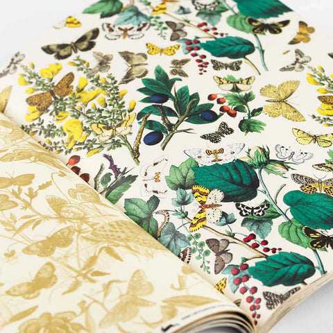 Libro con 12 papeles de regalo - 109 Butterflies
