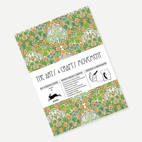 Libro con 12 papeles de regalo - 092 Art & Crafts Movement
