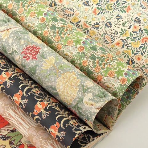 Libro con 12 papeles de regalo - 092 Art & Crafts Movement