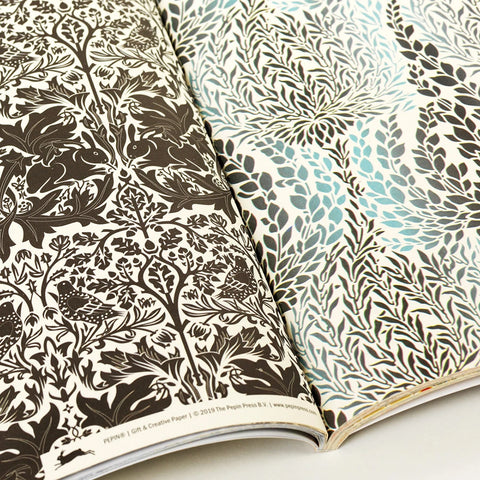 Libro con 12 papeles de regalo - 092 Art & Crafts Movement