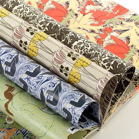 Libro con 12 papeles de regalo - 092 Art & Crafts Movement