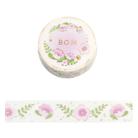 Washi tape con dorado - Lovely Flower