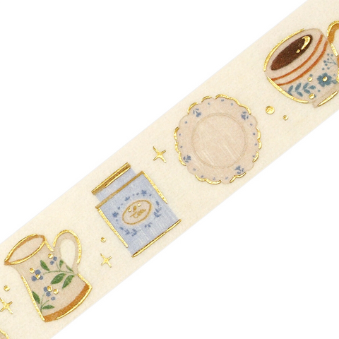 Washi tape con dorado - Afternoon tea