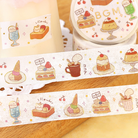 Washi tape con dorado - Dulces