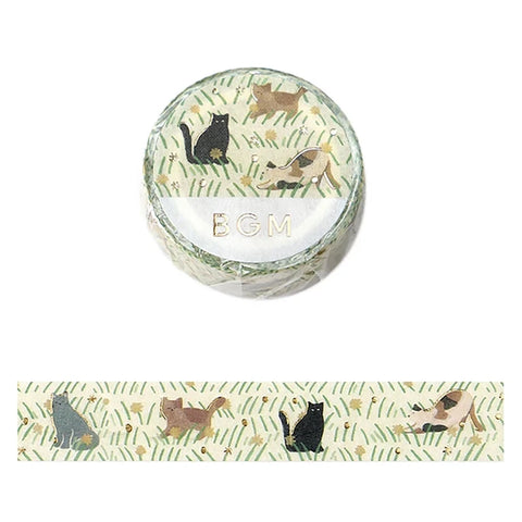 Washi tape con dorado - Gatos