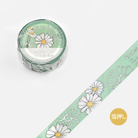 Washi tape con dorado - Blossom Mint