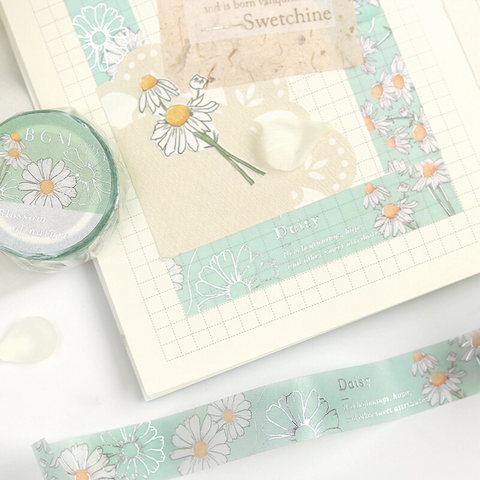 Washi tape con dorado - Blossom Mint
