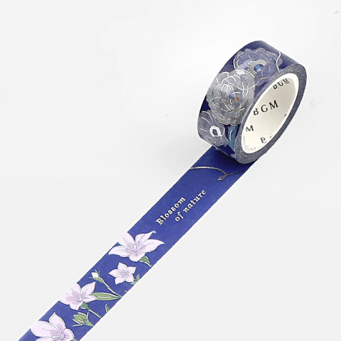 Washi tape con dorado - Blossom Midnight