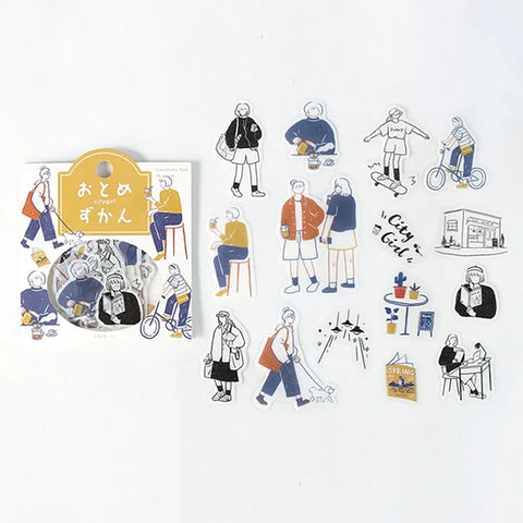 Pegatinas washi - Chicas - Ciudad