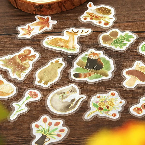 Pegatinas washi - Little Forest - Amarillo