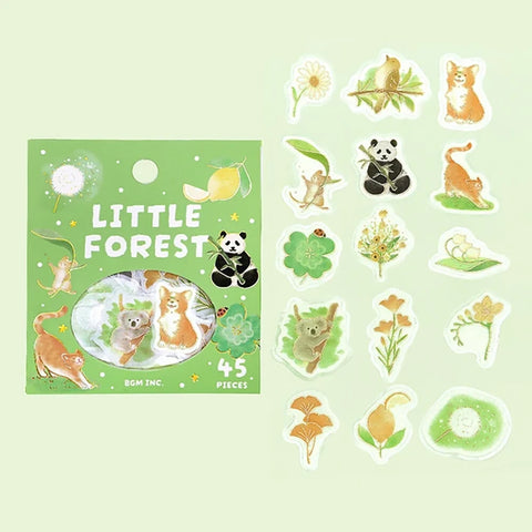 Pegatinas washi - Little Forest - Verde