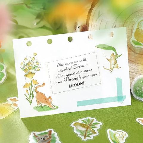 Pegatinas washi - Little Forest - Verde