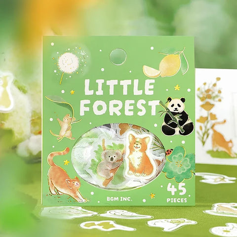 Pegatinas washi - Little Forest - Verde